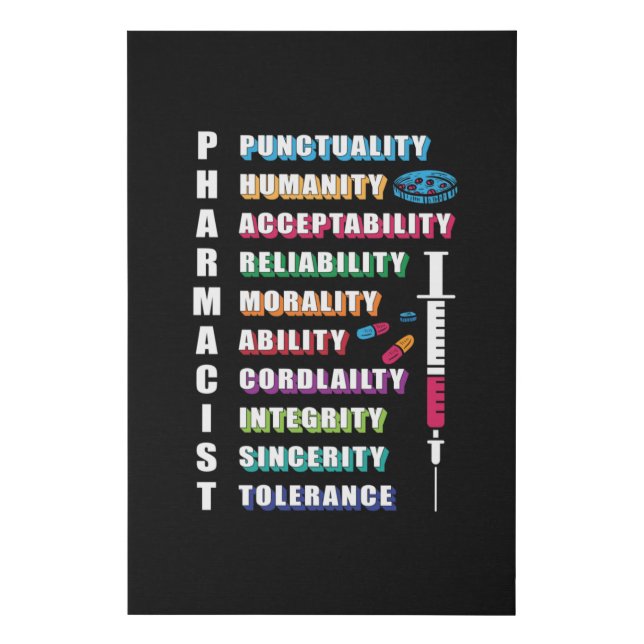 Pharmacist Quote Pharmacy Technician Pharmacists Faux Canvas Print (Front)