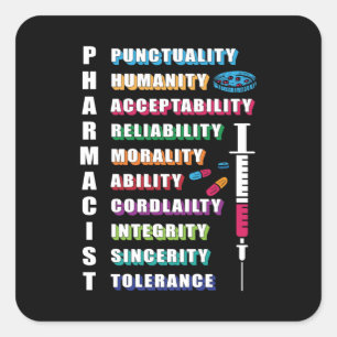 Pharmacist Quote Pharmacy Technician Pharmacists Square Sticker