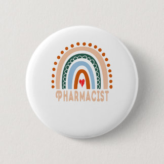 Pharmacist Rainbow Cute Appreciation Essential Wor Button