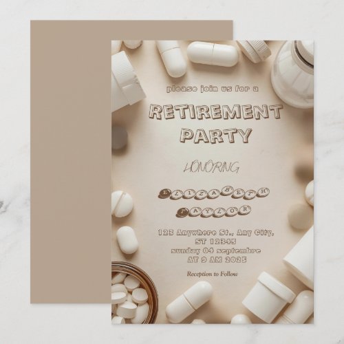  Pharmacist retirement party  invitation
