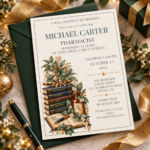 Pharmacist Retirement Years of Service Celebration Invitation