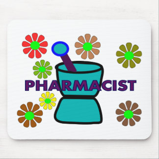 "Pharmacist"  Retro Flowers T-Shirts & Gifts Mouse Pad