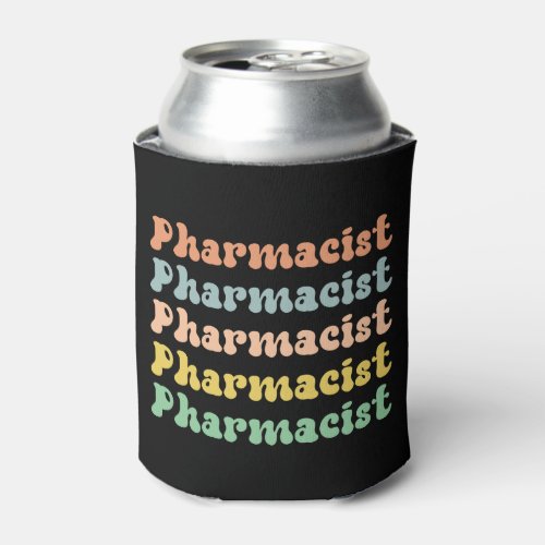 Pharmacist Retro Groovy Pharmacy Can Cooler