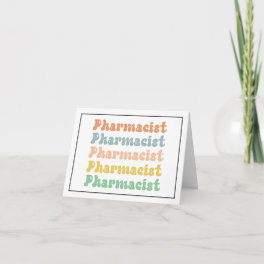 Pharmacist Retro Groovy Pharmacy Card
