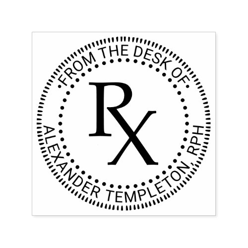 Pharmacist RX From the desk of office of Self_inking Stamp