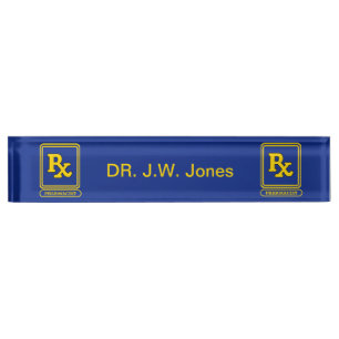 Pharmacist RX Nameplate