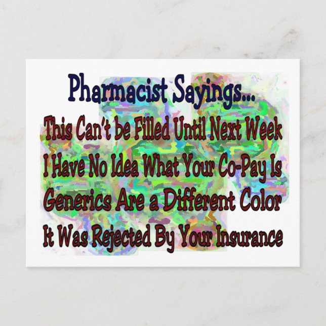 Pharmacist sayings "You Know You're Pharmacist IF" Postcard (Front)