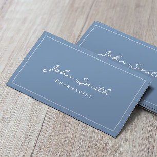 Pharmacist Simple Plain Blue  Business Card