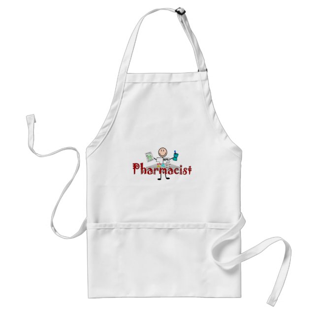 Pharmacist Stick Person--Gifts Adult Apron (Front)