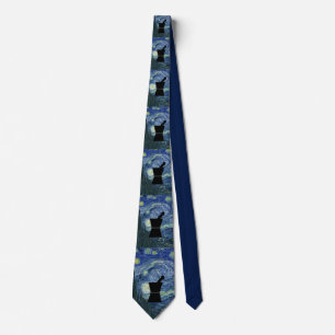 Pharmacist Tie Van Gogh Starry Night Navy