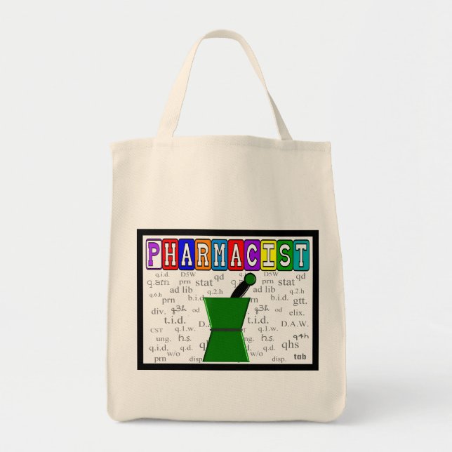 Pharmacist Tote With Rx Abbreviations Bag (Front)