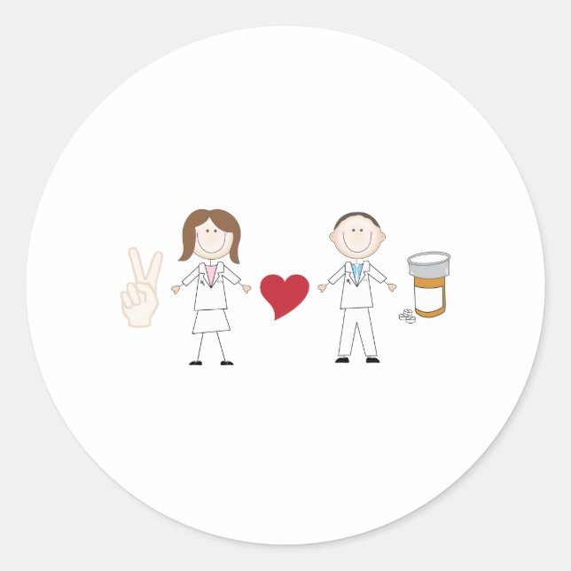 Pharmacists Classic Round Sticker (Front)