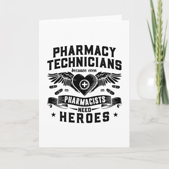 Pharmacists Pharmacy Technicians Technician Tech Card (Front)