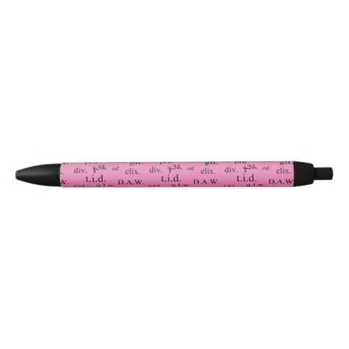 Pharmacists Pink Abbreviations Pen