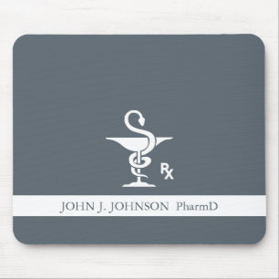 Pharmacology Bowl of Hygenia Symbol Custom Name Mouse Pad