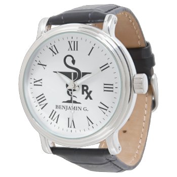 Pharmacology Custom Name Bowl Of Hygenia Symbol Watch by colorjungle at Zazzle