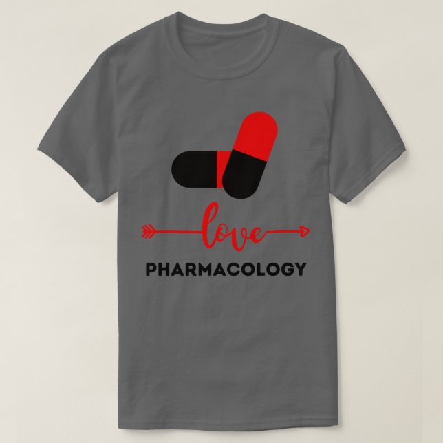 Pharmacology Lover black and red legal drug dealer T-Shirt (Design Front)