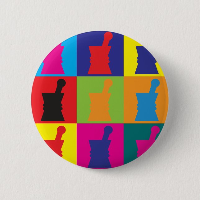 Pharmacology Pop Art Button (Front)