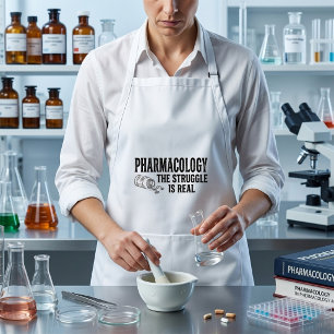 Pharmacology The Struggle Is Real Funny Pharmacy  Adult Apron