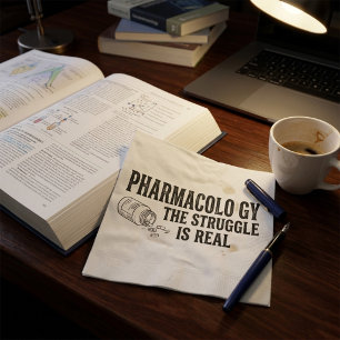 Pharmacology The Struggle Is Real Funny Pharmacy Napkins