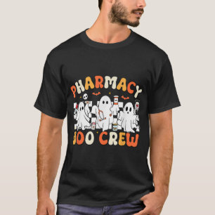 Pharmacy Boo Crew Ghost Pharmacist Tech Halloween T-Shirt