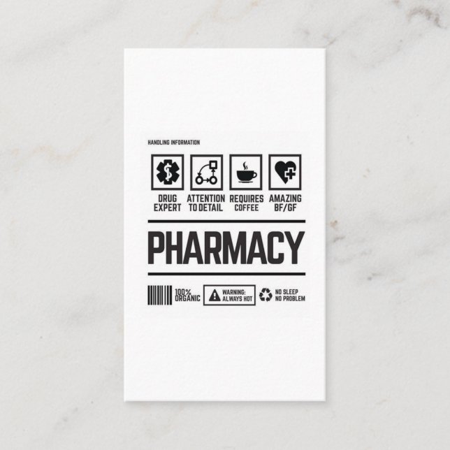 pharmacy business card (Front)