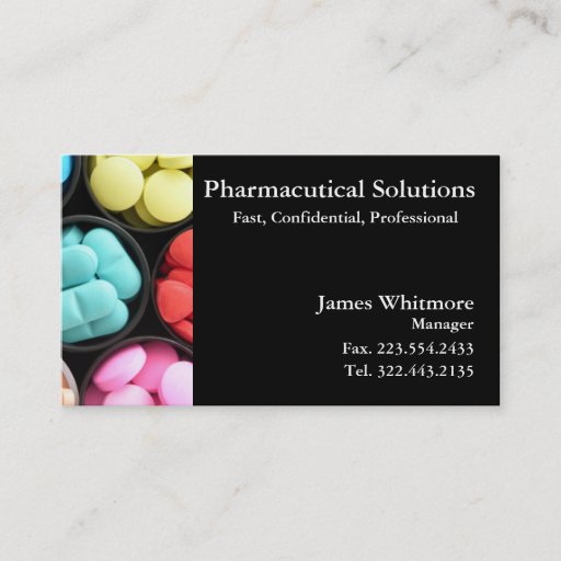 Customizable Pharmacy Business Card