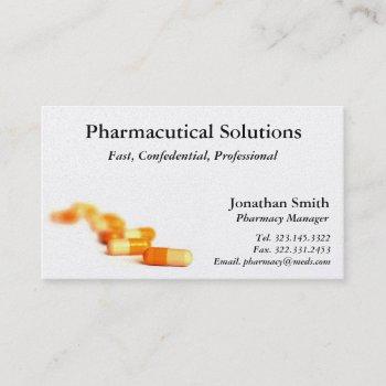 Pharmacy Business Card by crystaldream4u at Zazzle