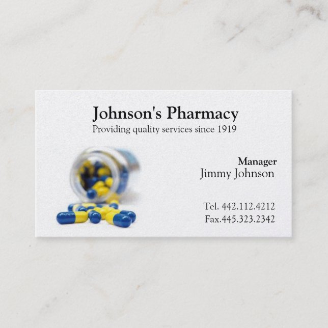 Pharmacy Business Card Pharmacist (Front)
