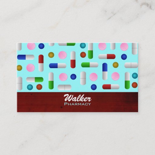 Customizable Pharmacy Business Cards -color changeable