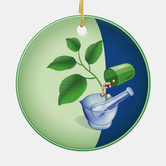 Pharmacy Ceramic Ornament (Back)