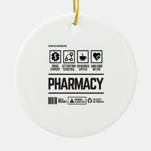 pharmacy ceramic ornament