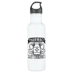 Pharmacy Chaos Coordinator Tech Pharmacist Stainless Steel Water Bottle