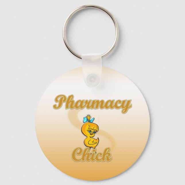 Pharmacy Chick Keychain (Front)