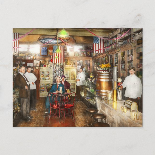 Pharmacy - Collins Pharmacy 1915 Postcard (Front)