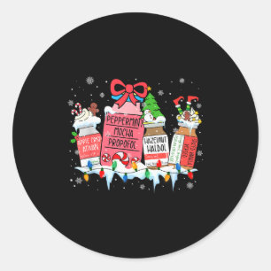 Pharmacy Crew Christmas Pharmacist Medicine Reinde Classic Round Sticker