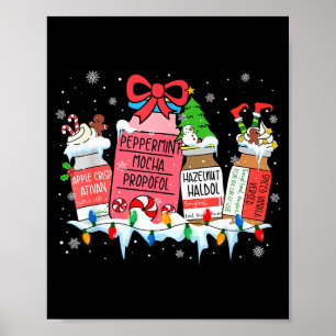 Pharmacy Crew Christmas Pharmacist Medicine Reinde Poster