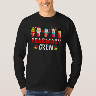 Pharmacy Crew Funny Pharmacists Tech Christmas T-Shirt