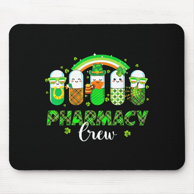 Pharmacy crew funny pills rainbow pharmacist st mouse pad (Front)