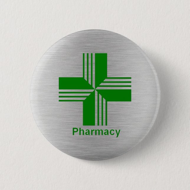 Pharmacy cross badge button (Front)