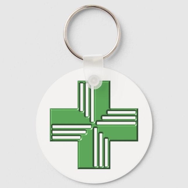 Pharmacy Cross Keychain (Front)