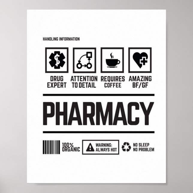 Pharmacy drug expert attention to detail poster (Front)
