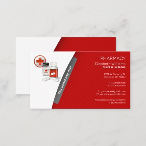 Pharmacy  Drug Store Business Card