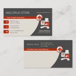 Pharmacy Drug Store Business Card