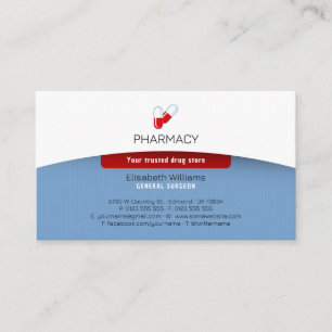 Pharmacy Drug Store Business Card