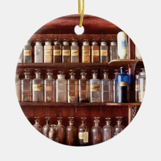 Pharmacy - For Medicinal Use Only  Ceramic Ornament (Front)