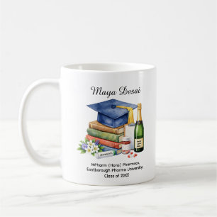 🎓Pharmacy Grad Celebration Custom Name & Degree Coffee Mug