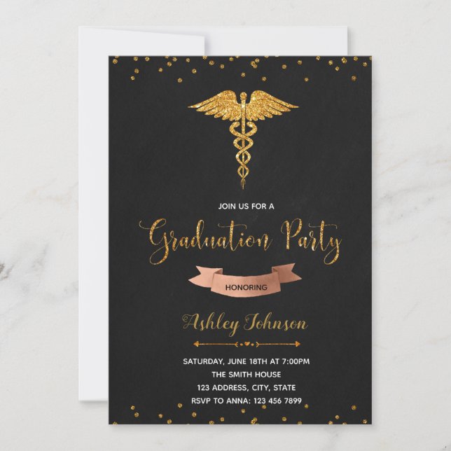 Pharmacy Graduation party Invitation (Front)