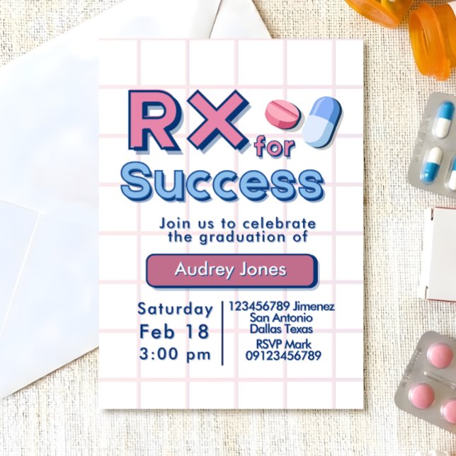 Pharmacy Graduation Party Invitation (Creator Uploaded)
