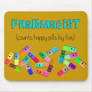 Pharmacy "Happy Pills" Design Mouse Pad